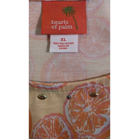 Hearts of Palm Orange Slices‎ Pattern/Yellow Top Size XL - Picture 3 of 4